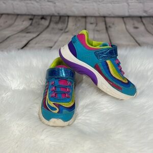 Athletic Works Blue and Pink Sneakers with Playful Design